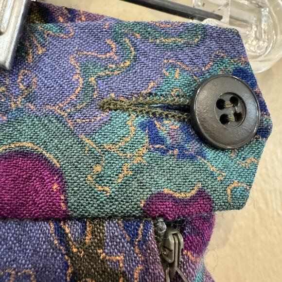 Geiger‎ Austria Skirt Women 10 Wool Floral Pleated Midi Whimsigoth Fairy Vtg Art - Picture 5 of 15